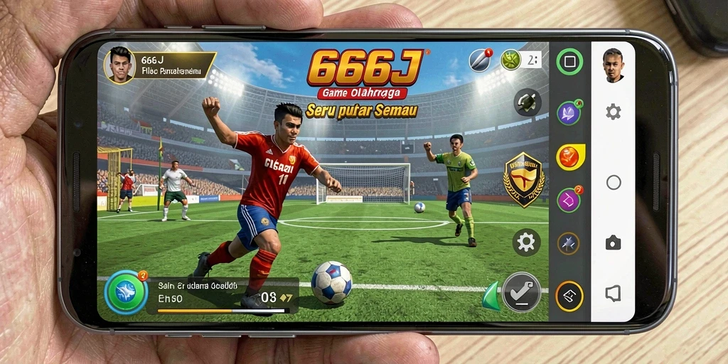 Tampilan gameplay 666J yang menampilkan pertandingan olahraga yang intens.