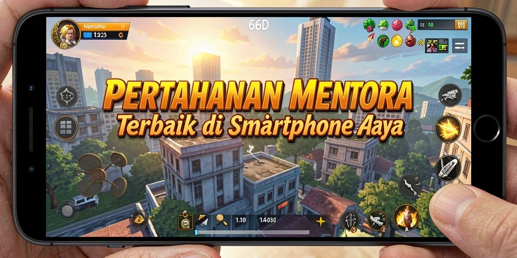 Tampilan gameplay 66D yang mendebarkan dalam mode Tower Defense.