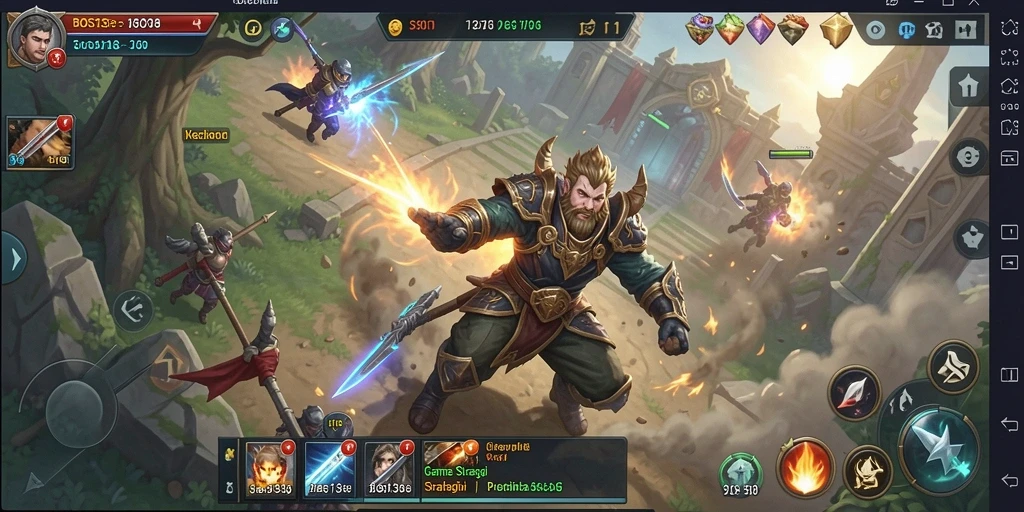Tampilan gameplay <strong>BOS138</strong> yang menegangkan dan strategis.