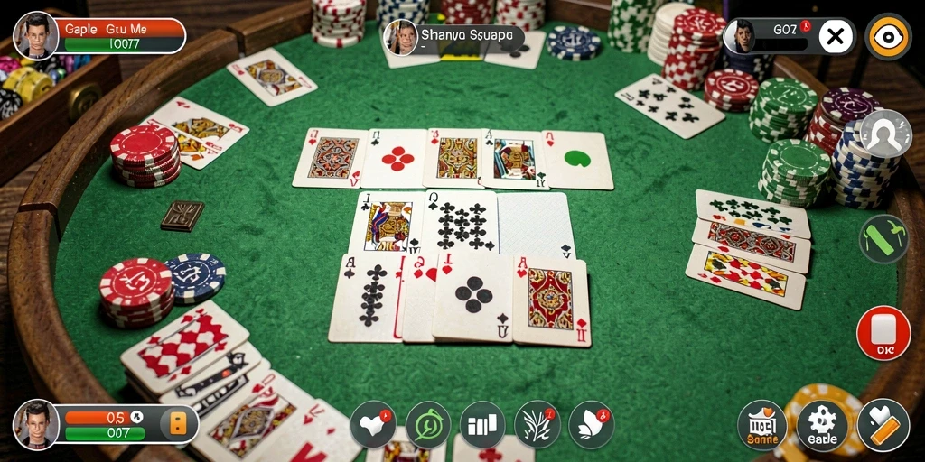 Screenshot utama C0077 menampilkan gameplay seru Gaple.