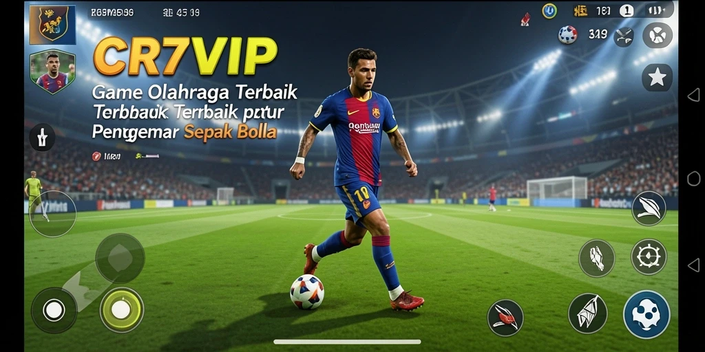 Tampilan utama gameplay CR7VIP yang menampilkan aksi seru di lapangan.