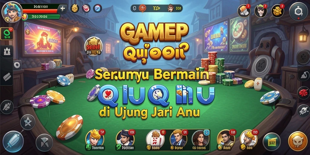 Tampilan gameplay seru dalam permainan QiuQiu GAMERP.