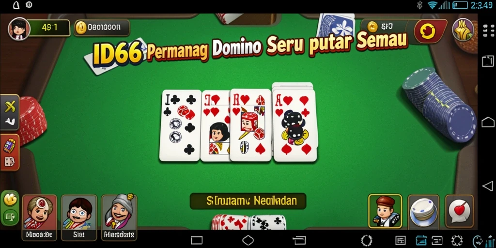 Tampilan screenshot gameplay domino ID66 yang menarik dan seru.