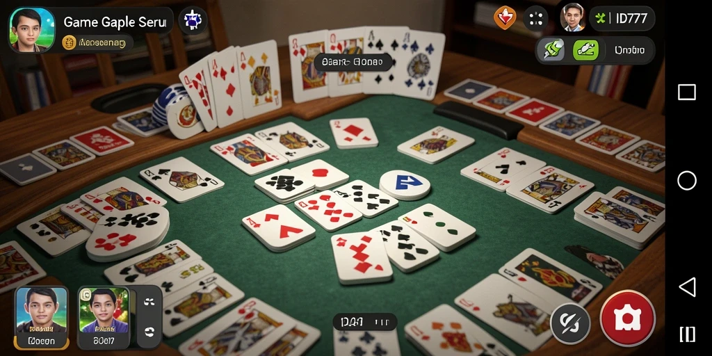 Tampilan gameplay Gaple yang seru dan penuh strategi.