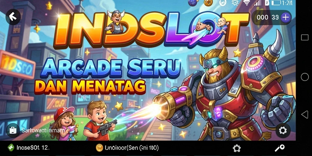 Tampilan gameplay Arcade yang menarik dan penuh warna.
