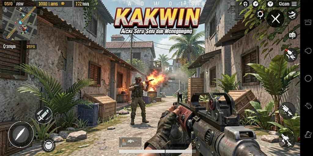 Tampilan gameplay KAKWIN yang menegangkan dan strategis.