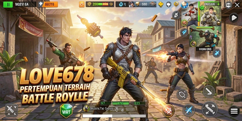 Gameplay LOVE678 yang mendebarkan dalam pertempuran Battle Royale.