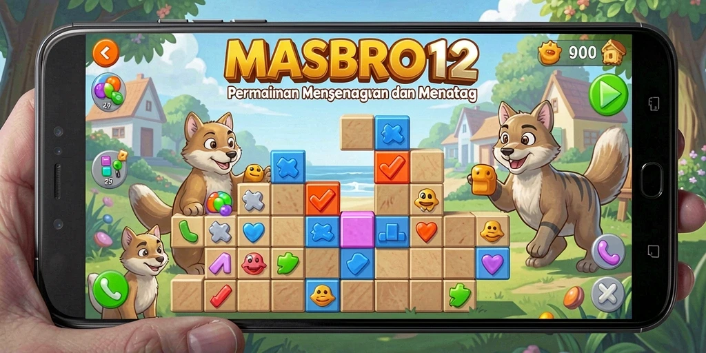 Tampilan seru dari gameplay PUZZLE di MASBRO12.