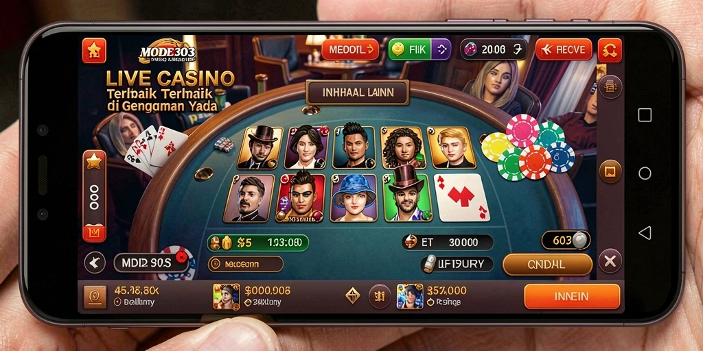 Screenshot gameplay Live Casino yang mendebarkan di MODE303.