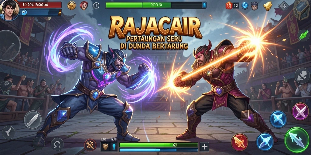 Tangkapan layar menunjukkan aksi pertarungan seru di RAJACAIR.