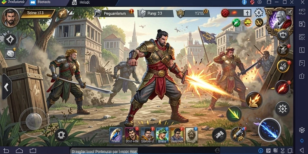 Screenshot gameplay S13 menunjukkan pertempuran strategis yang mendebarkan.