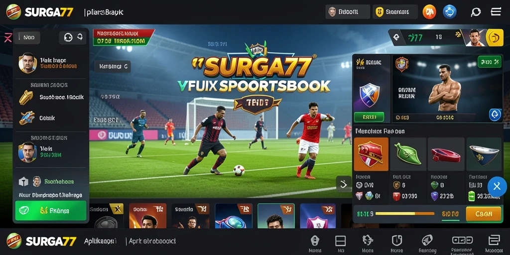 Tampilan gameplay Sportsbook yang menarik dan interaktif di SURGA77.