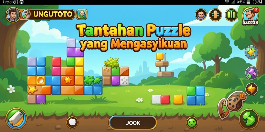 Tampilan gameplay UNGUTOTO yang menantang dan mengasyikkan.